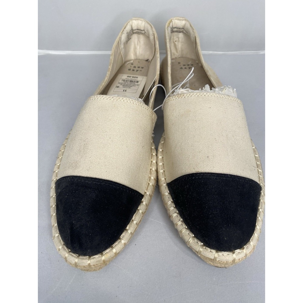 A New Day Maggie Espadrille Women's Size 11 Beige Fabric Comfort Round Toe Low